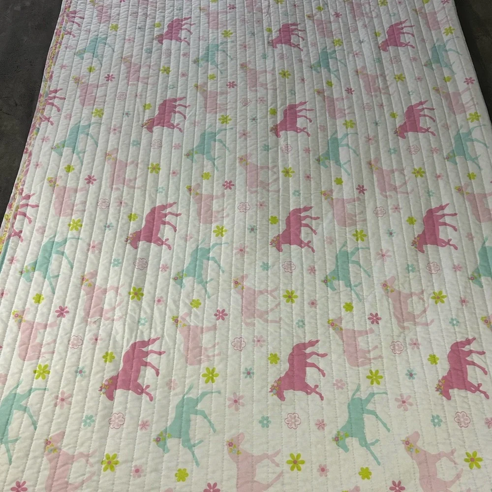 Rod’s True Western Pink Comforter Blanket Horses Pillow Case Sham Bedding Set